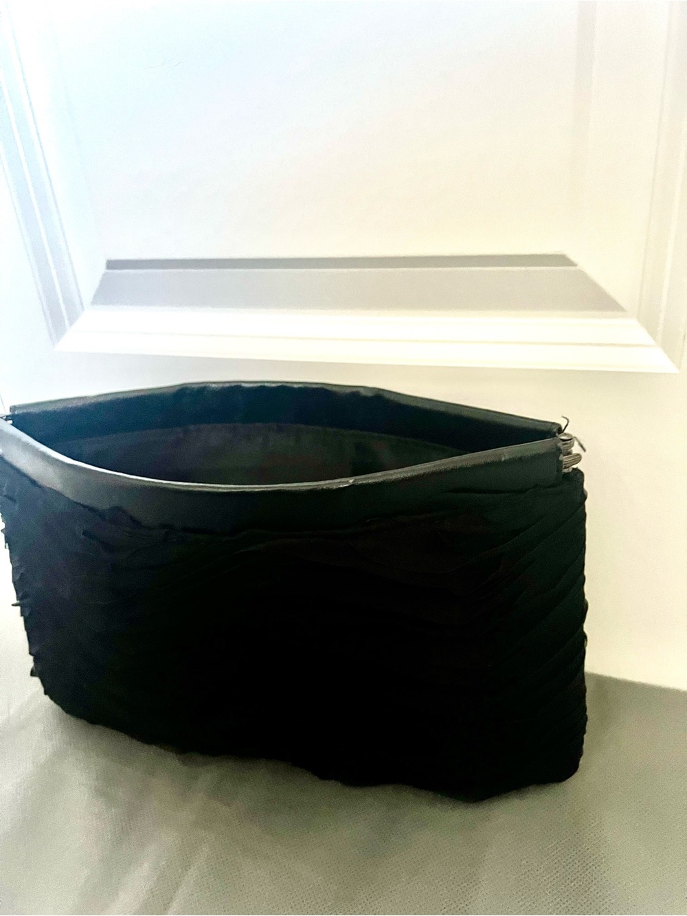 Express Dressy Black Ruffle Clutch - Picture 11 of 13